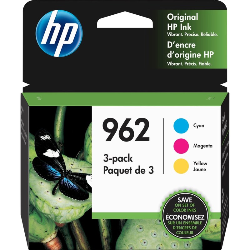 HP 962 Cyan, Magenta, Yellow Ink Cartridges, Pack Of 3, 3YP00AN MPN:3YP00AN