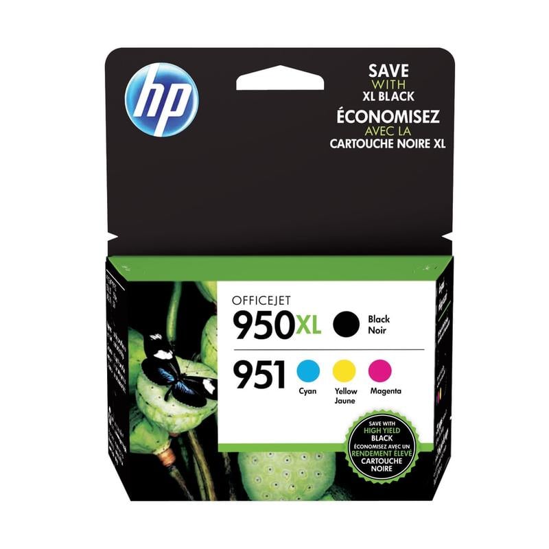 HP 950XL Black/951 Cyan; Magenta; Yellow High-Yield Ink Cartridges, Pack Of 4, C2P01FNM MPN:C2P01FN