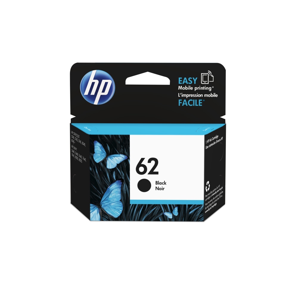 HP 62 Black Ink Cartridge, C2P04AN (Min Order Qty 3) MPN:C2P04AN