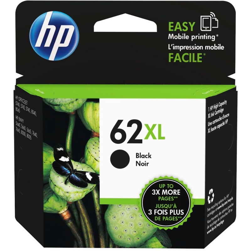 HP 62XL Black High-Yield Ink Cartridge, C2P05AN MPN:C2P05AN