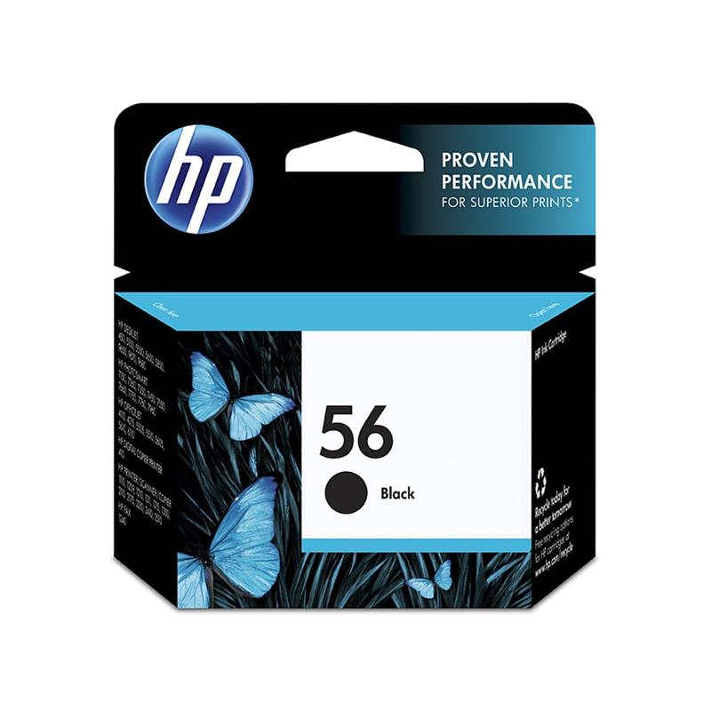 HP 56 Black Ink Cartridge, C6656AN (Min Order Qty 2) MPN:C6656AN