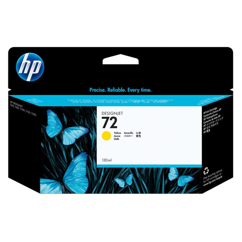 HP 72 Yellow Ink Cartridge, C9373A MPN:C9373A