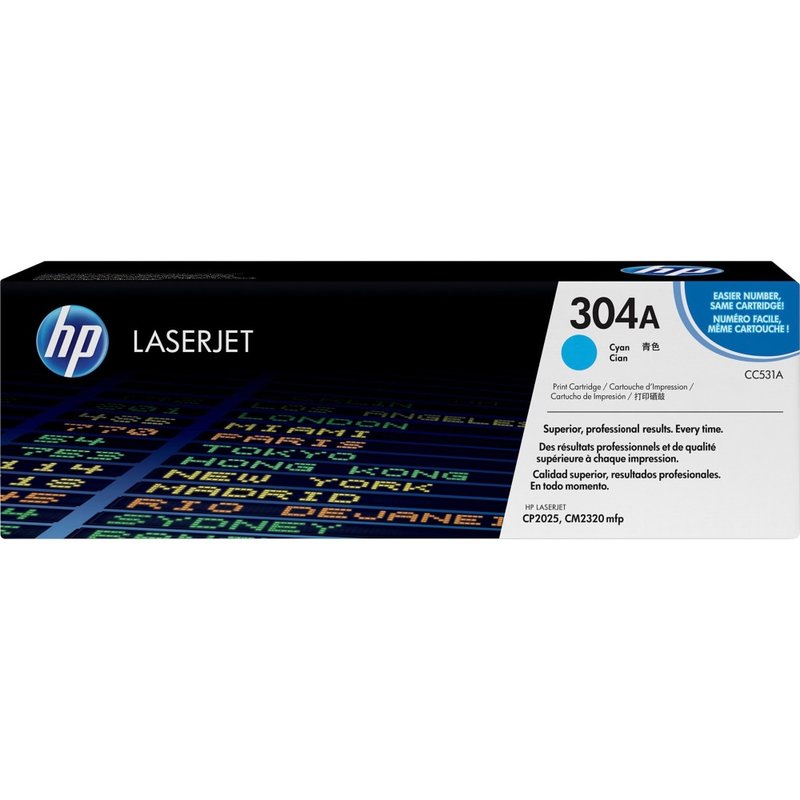 HP 304A Cyan Toner Cartridge, CP2025 MPN:CC531AG