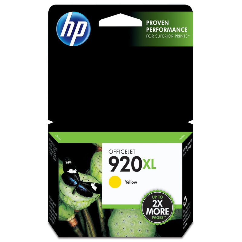 HP 920XL Yellow High-Yield Ink Cartridge, CD974AN (Min Order Qty 3) MPN:CD974AN