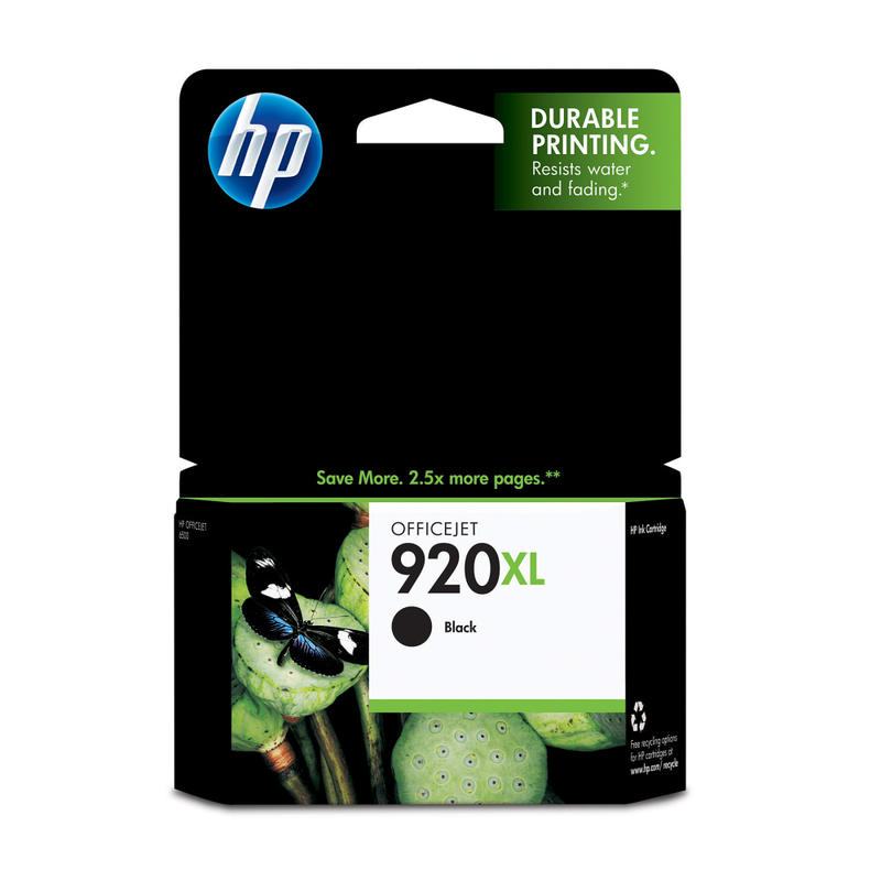 HP 920XL Black High-Yield Ink Cartridge, CD975AN MPN:CD975AN