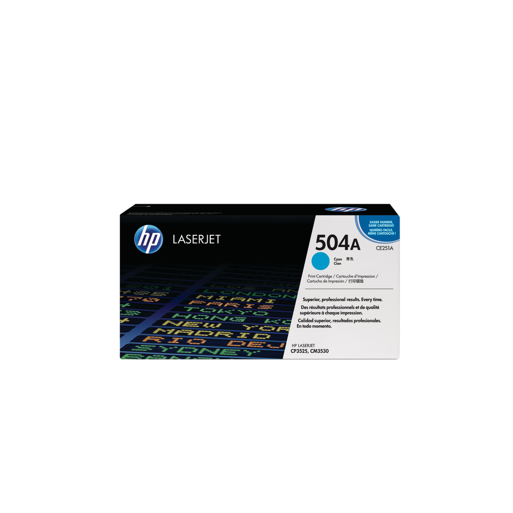 HP 504A Cyan Toner Cartridge, CE251A MPN:CE251A