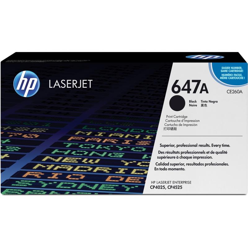 HP 647A Black Toner Cartridge, CE260A MPN:CE260A