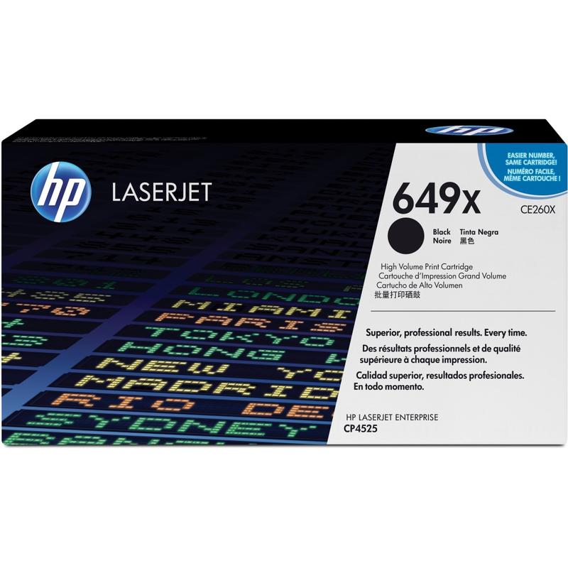 HP 649X Black High Yield Toner Cartridge, CE260X MPN:CE260X