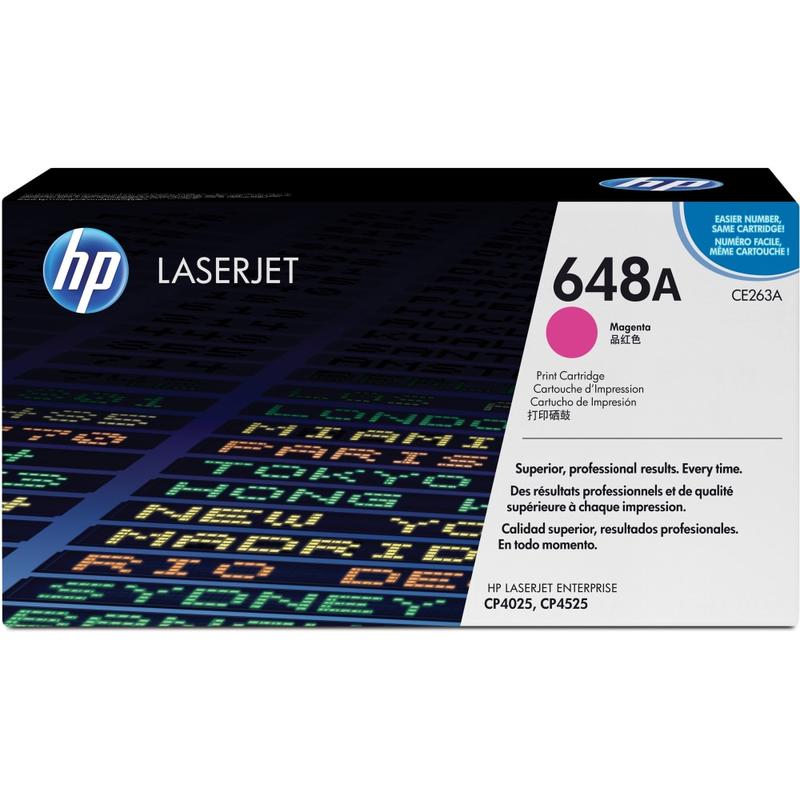 HP 648A Magenta Toner Cartridge, CE263A MPN:CE263A