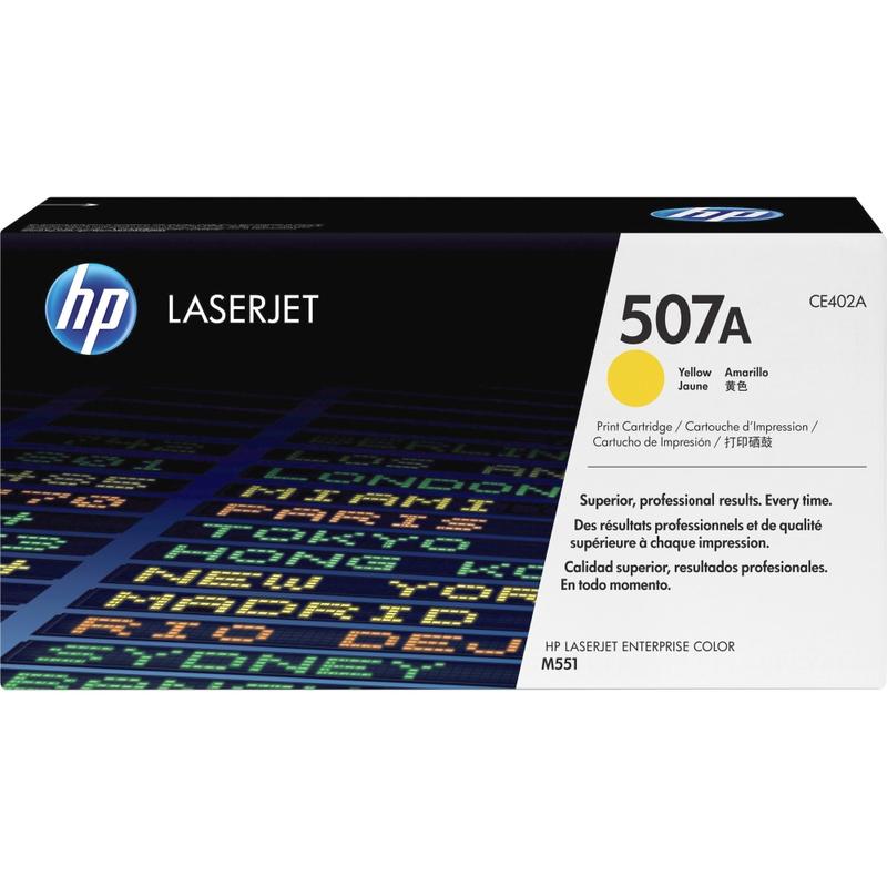 HP 507A Yellow Toner Cartridge, CE402A MPN:CE402A