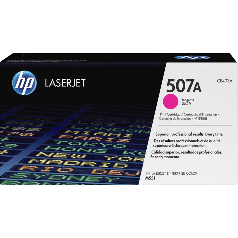 HP 507A Magenta Toner Cartridge, CE403A MPN:CE403A