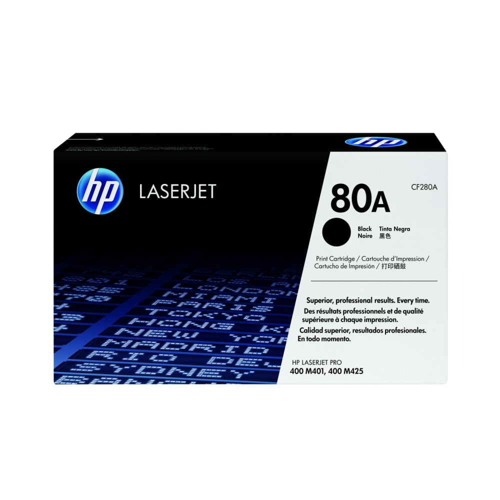 HP 80A Black Toner Cartridge, CF280A MPN:CF280A