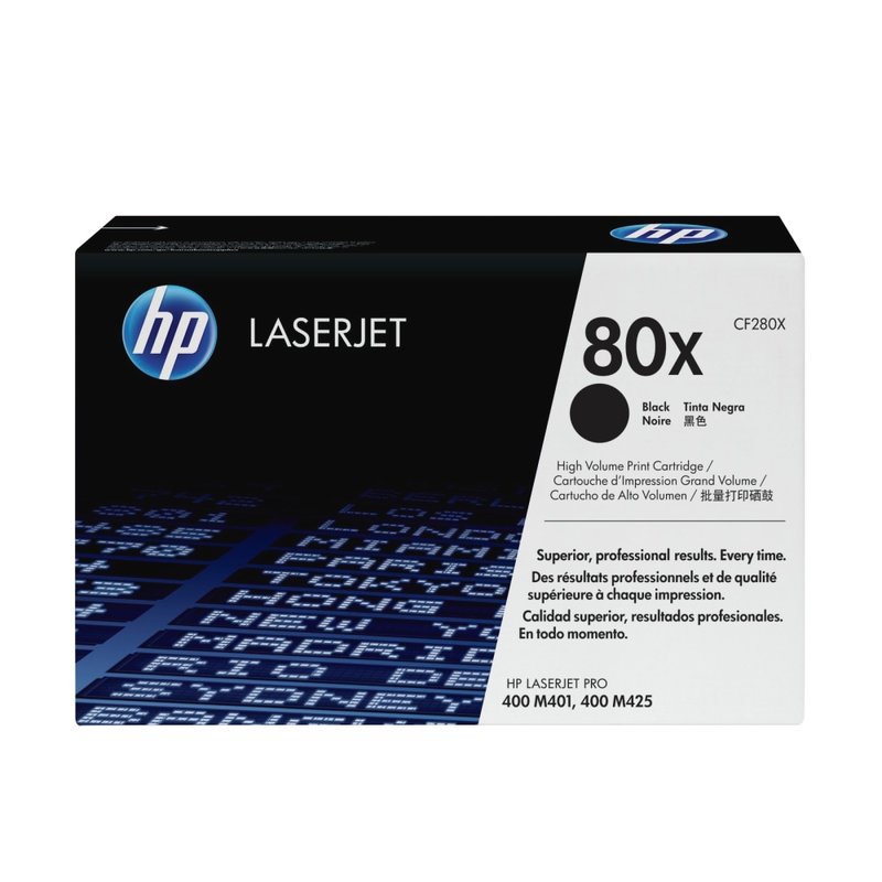 HP 80X Black High Yield Toner Cartridge, CF280X MPN:CF280X