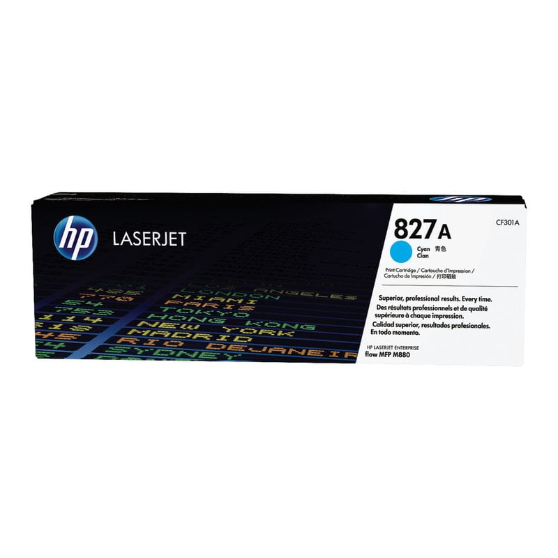 HP 827A Cyan Toner Cartridge, CF301A MPN:CF301A