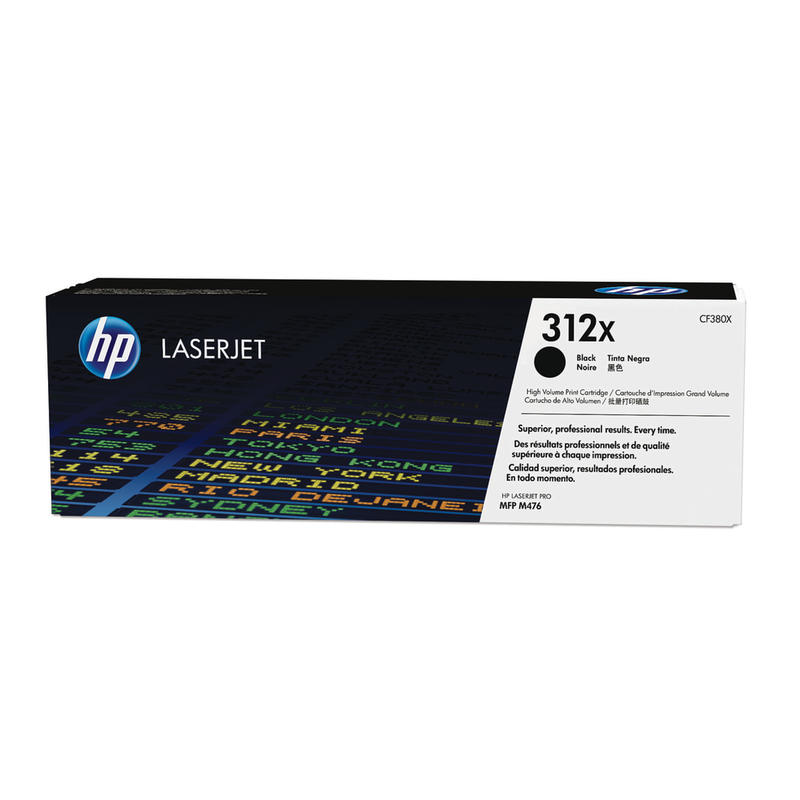 HP 312X Black High Yield Toner Cartridge, CF380X MPN:CF380X