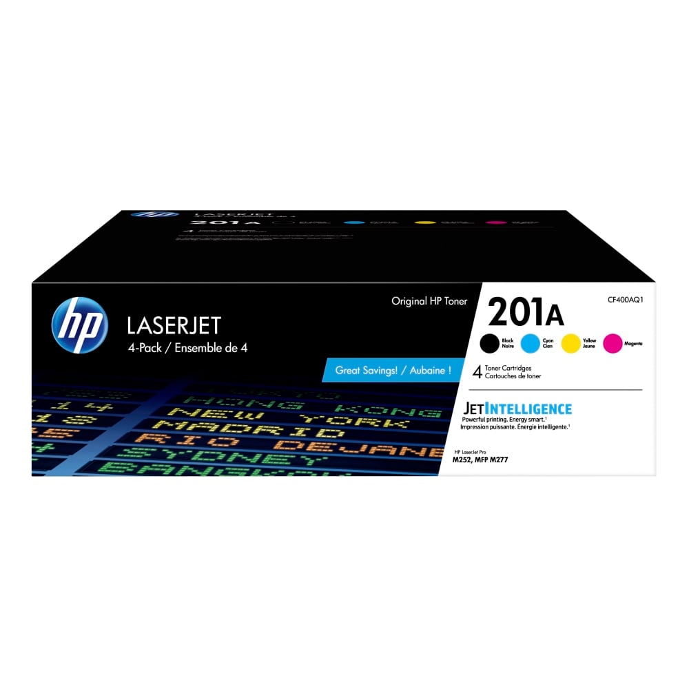 HP 201A Black And Cyan, Magenta, Yellow Toner Cartridges, Pack Of 4, CF400AQ1 MPN:CF400AQ1