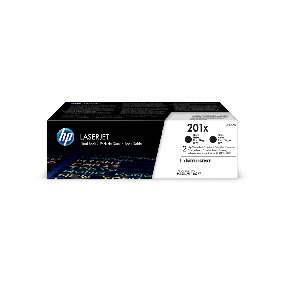 HP 201X Black High Yield Toner Cartridges, Pack Of 2, CF400XD MPN:CF400XD