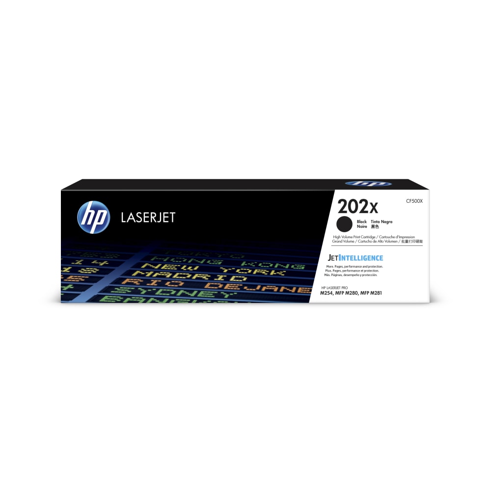 HP 202X Black High Yield Toner Cartridge, CF500X MPN:CF500X