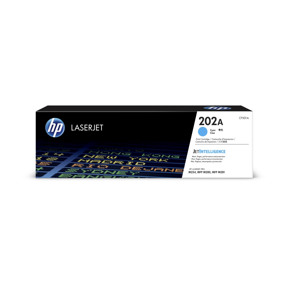 HP 202A Cyan Toner Cartridge, CF501A MPN:CF501A