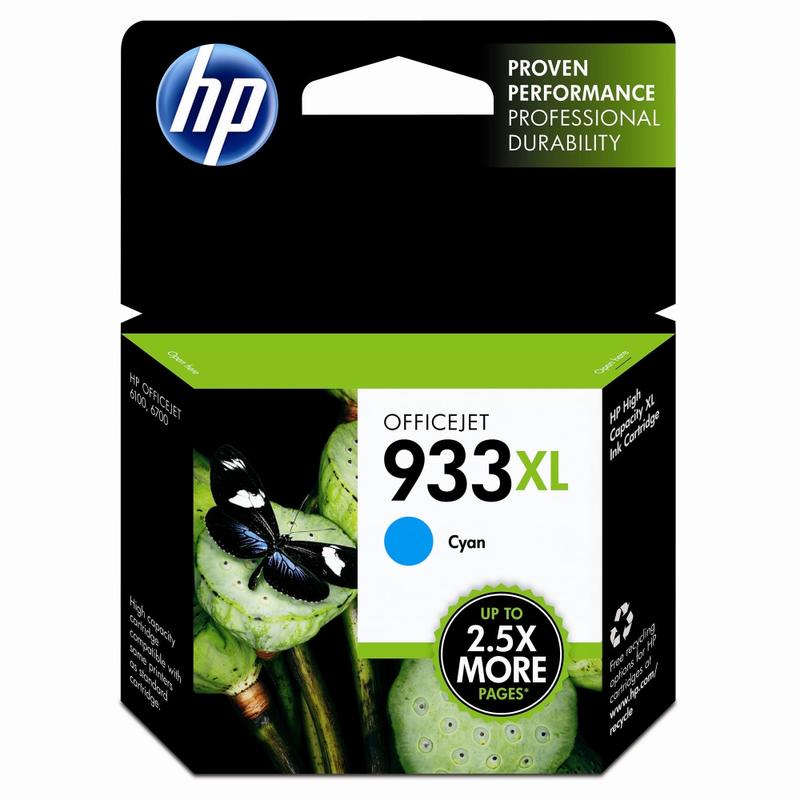 HP 933XL Cyan High-Yield Ink Cartridge, CN054AN (Min Order Qty 3) MPN:CN054AN