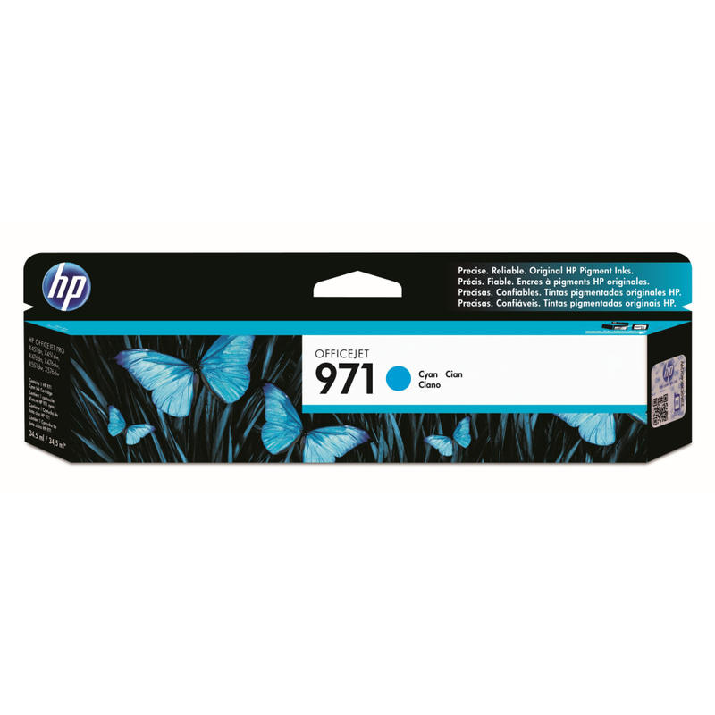 HP 971 Cyan Ink Cartridge, CN622AM MPN:CN622AM