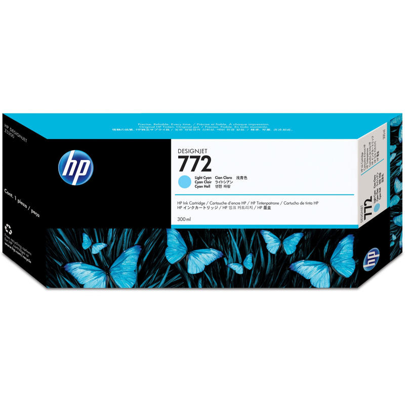 HP 772 (CN632A) Original Ink Cartridge - Single Pack - Inkjet - Light Cyan - 1 Each MPN:CN632A