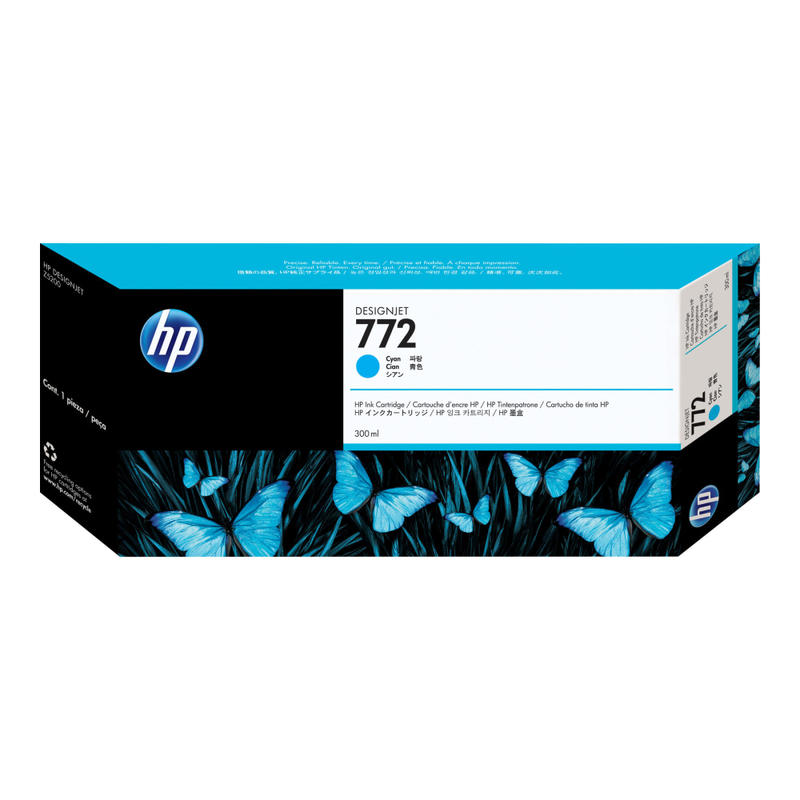 HP 772 DesignJet Cyan Ink Cartridge, CN636A MPN:CN636A