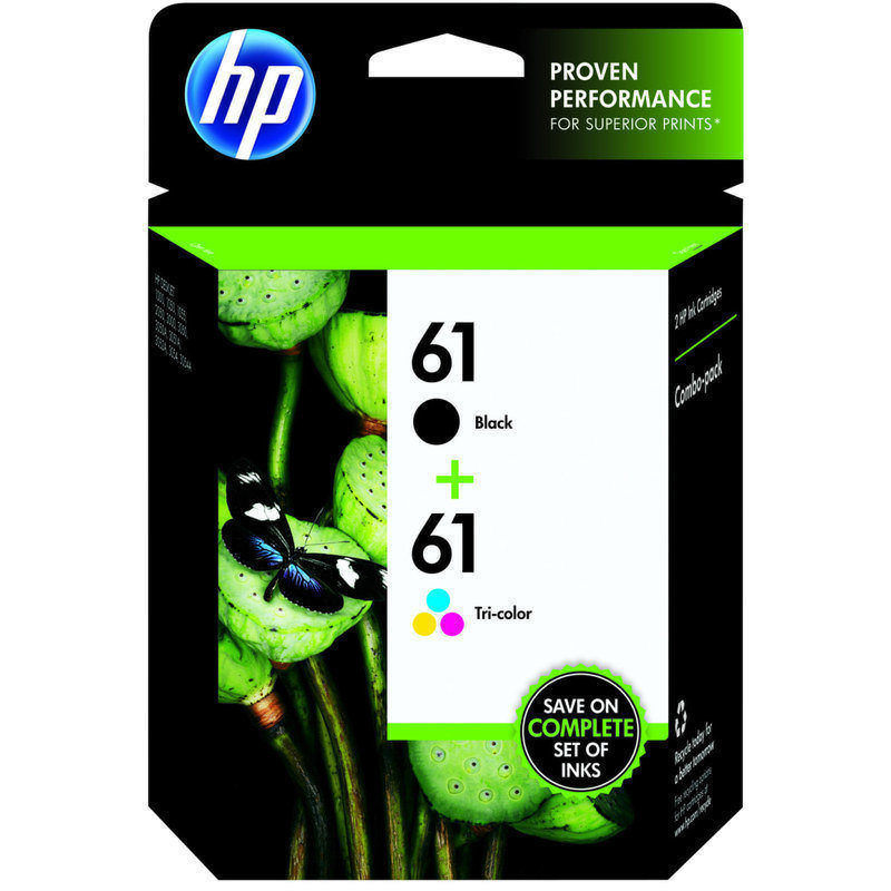 HP 61 Black And Tri-Color Ink Cartridges, Pack Of 2, CR259FN MPN:CR259FN