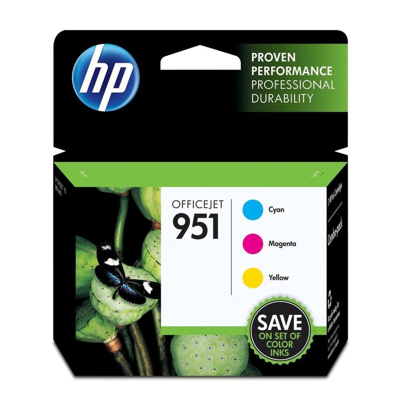 HP 951 Cyan, Magenta, Yellow Ink Cartridges, Pack Of 3, CR314FN MPN:CR314FN#140