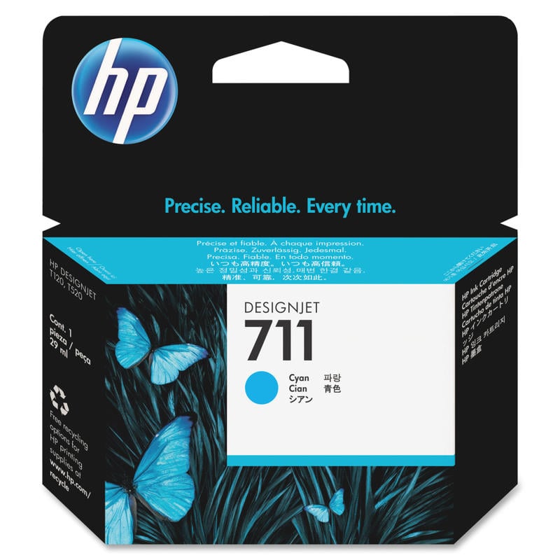 HP 711 Cyan Ink Cartridge, CZ130A (Min Order Qty 2) MPN:CZ130A