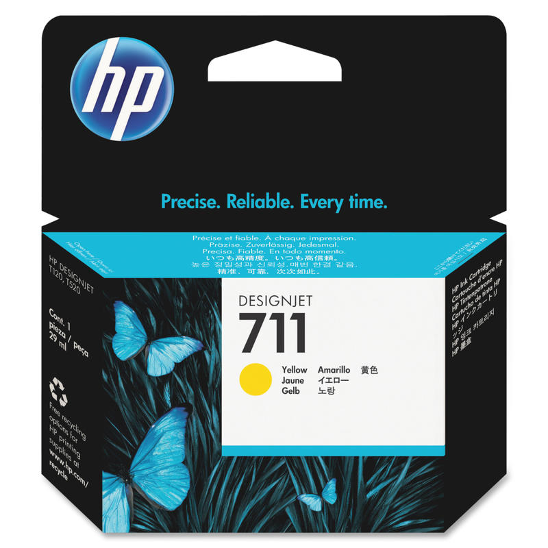 HP 711 Yellow Ink Cartridge, CZ132A (Min Order Qty 2) MPN:CZ132A