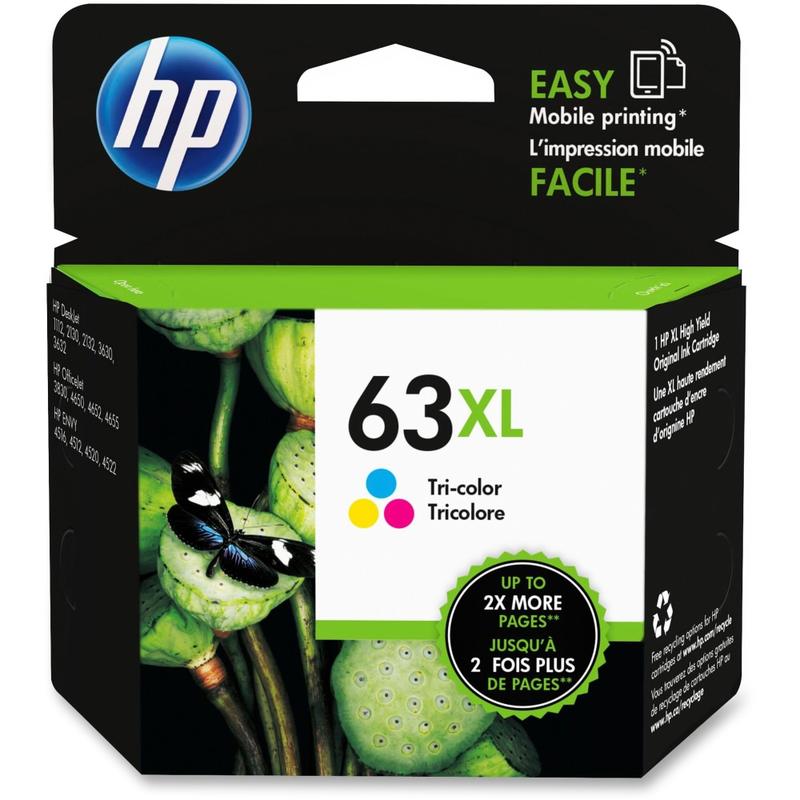 HP 63XL Tri-Color High-Yield Ink Cartridge, F6U63AN MPN:F6U63AN