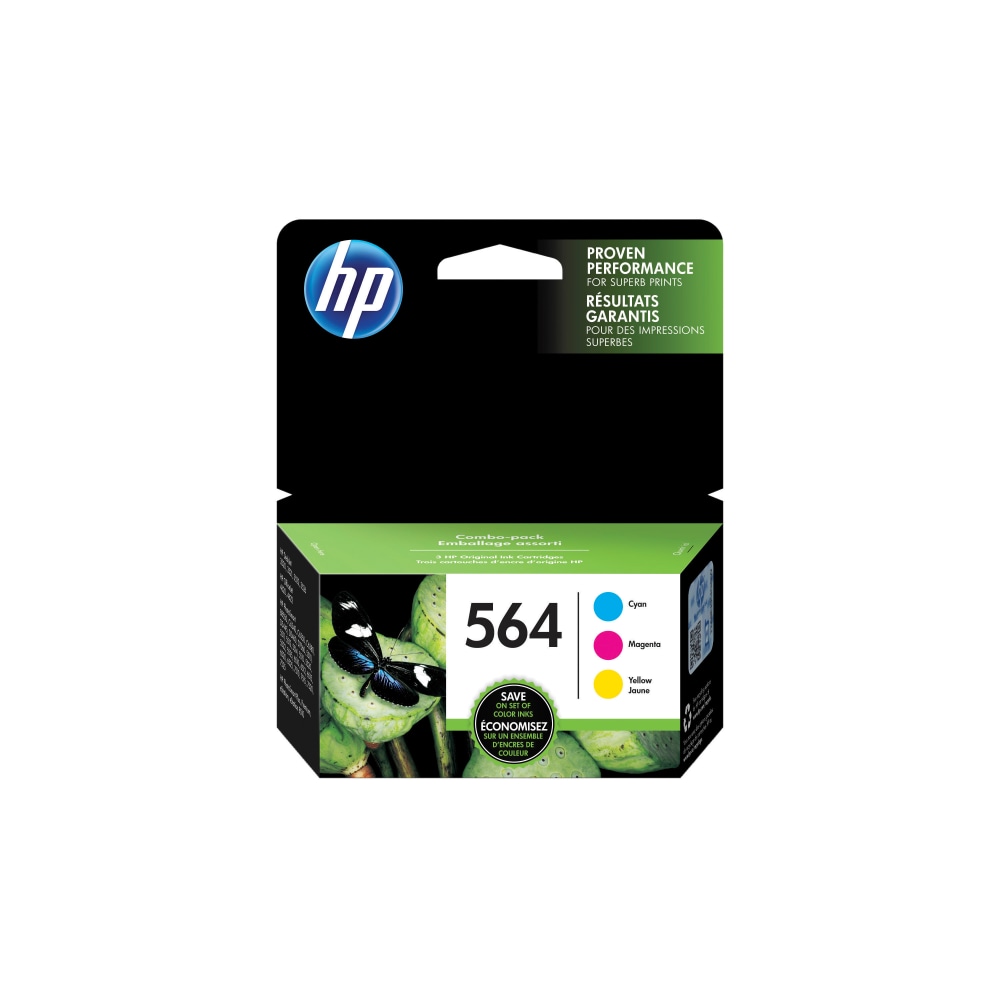 HP 564 Cyan, Magenta, Yellow Ink Cartridges, Pack Of 3, N9H57FN MPN:N9H57FN