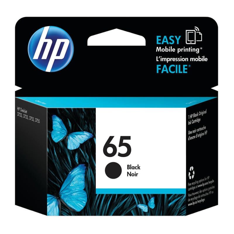 HP 65 Black Ink Cartridge, N9K02AN (Min Order Qty 3) MPN:N9K02AN