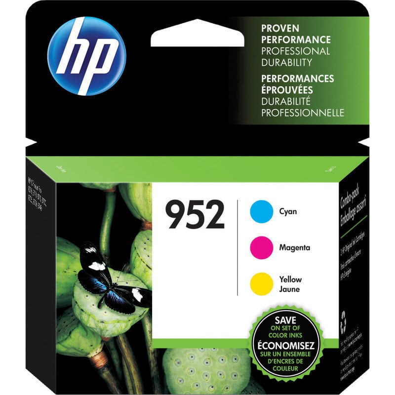 HP 952 Cyan, Magenta, Yellow Ink Cartridges, Pack Of 3, N9K27AN MPN:N9K27AN