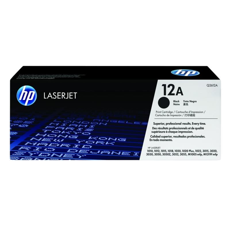 HP 12A Black Toner Cartridge, Q2612A MPN:Q2612A