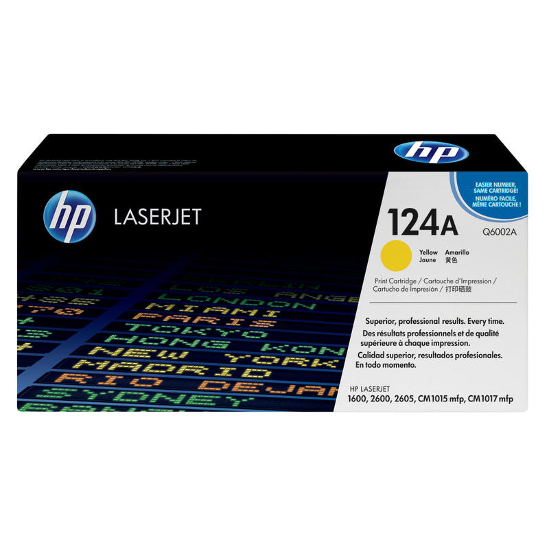 HP 124A Yellow Toner Cartridge, Q6002A MPN:Q6002A