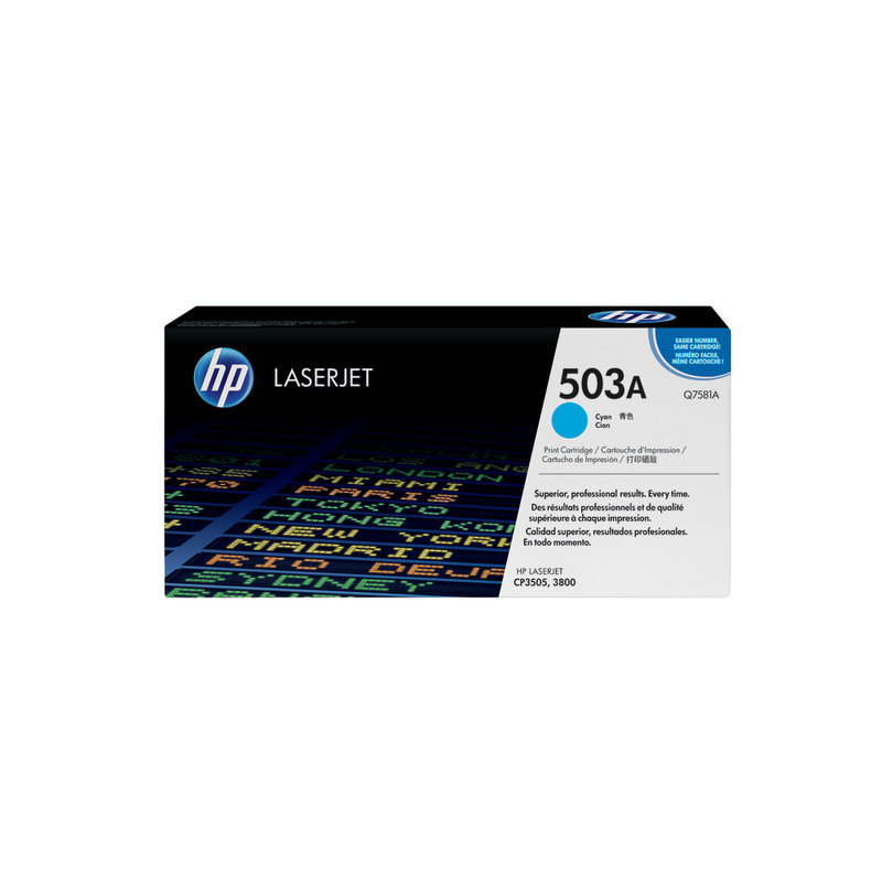 HP 503A Cyan Toner Cartridge, Q7581A MPN:Q7581A