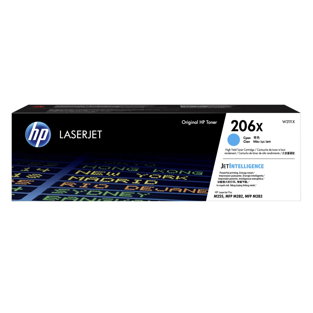 HP 206X Cyan High Yield Toner Cartridge, W2111X MPN:W2111X