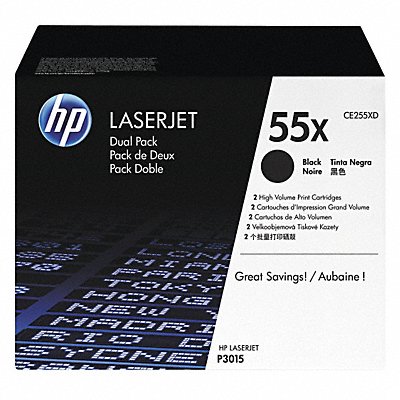 Toner Cartridge 12 500 Black PK2 MPN:CE255XD