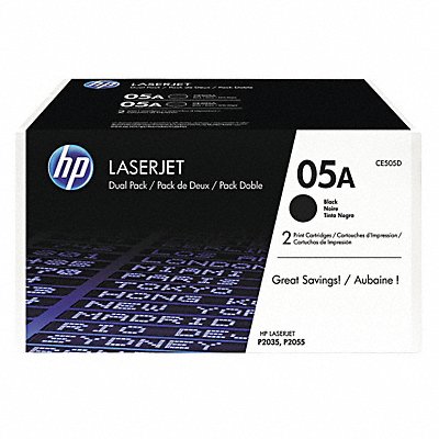 Toner Cartridge 2300 Black PK2 MPN:CE505D