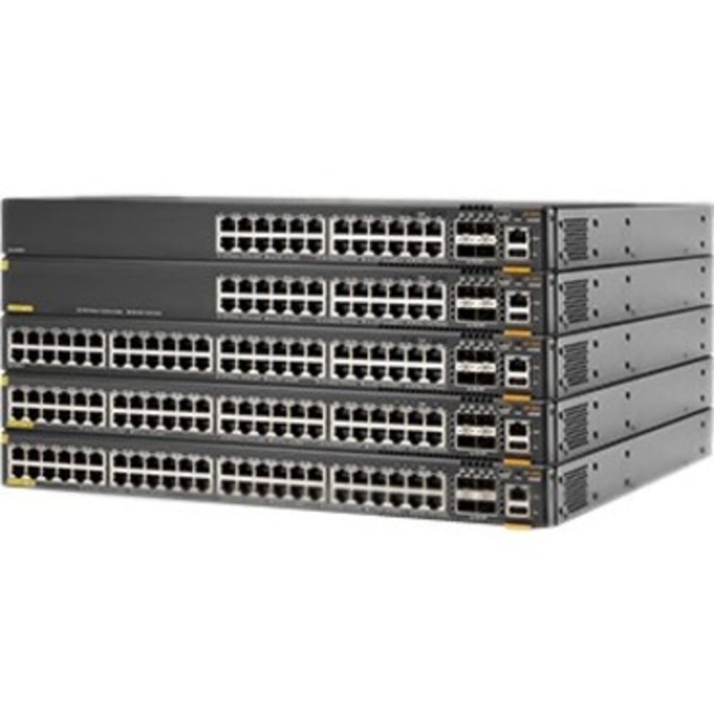 Aruba 6200F 48G Class4 PoE 4SFP+ 740W Switch - 48 Ports - Manageable - 3 Layer Supported - Modular - 76 W Power Consumption - 740 W PoE Budget - Twisted Pair, Optical Fiber - PoE Ports - Rack-mountable - Lifetime Limited Warranty MPN:JL728A#ABA