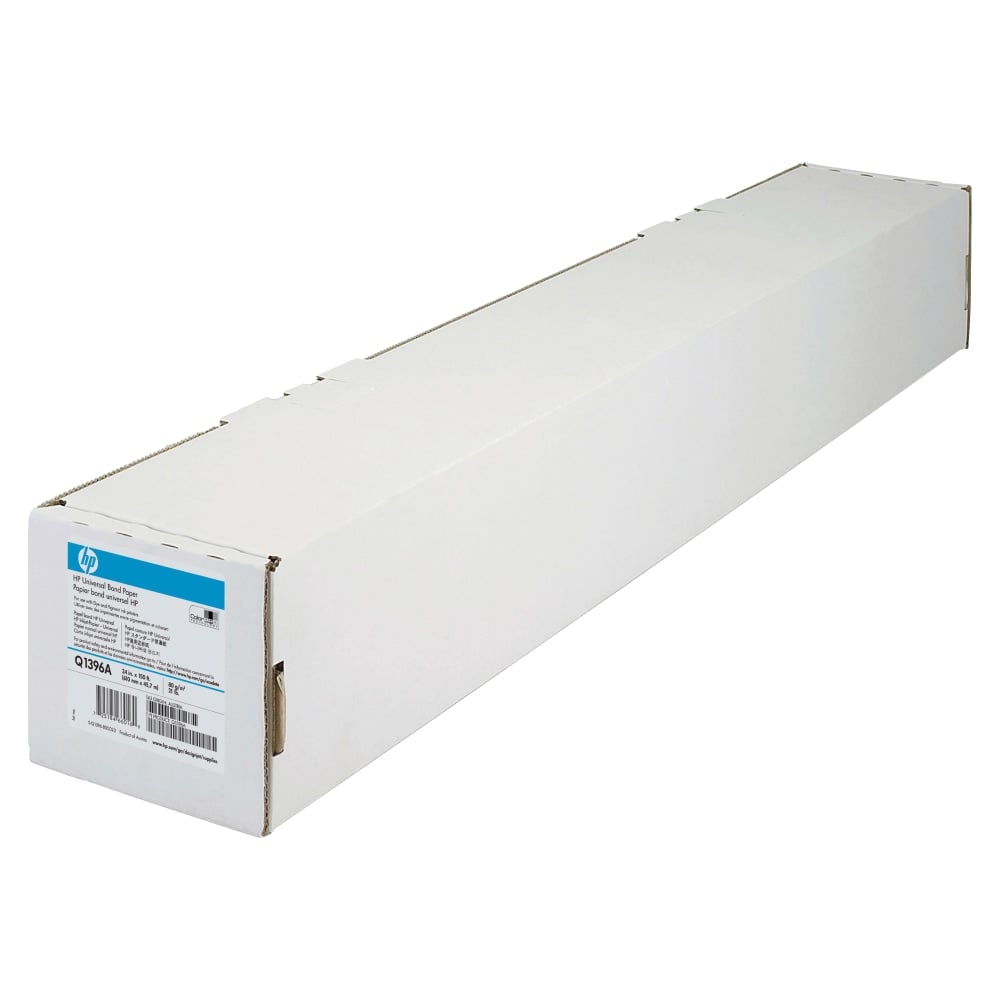 HP Bond Paper, DesignJet, Large-Format, Universal, 24in x 150ft, 21 Lb (Min Order Qty 3) MPN:Q1396A