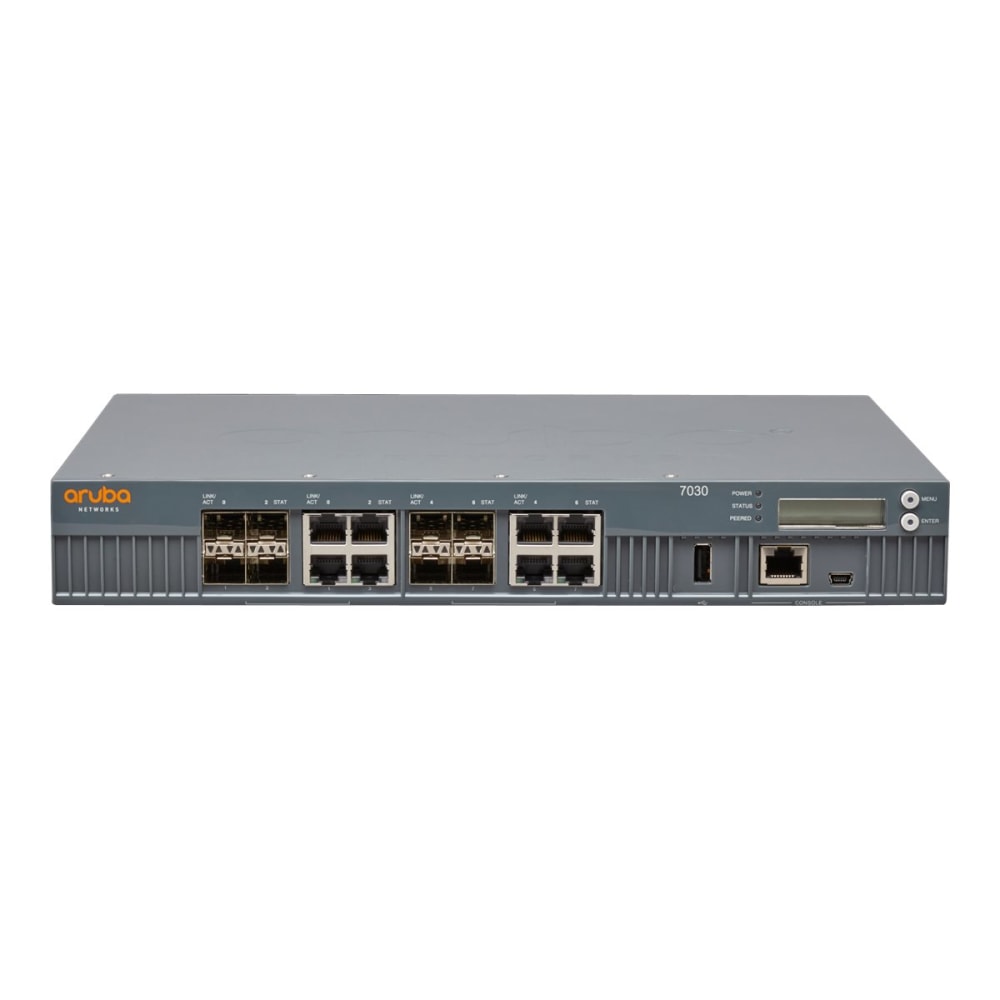 HPE 7030 Wireless LAN Controller - 8 x Network (RJ-45) - Gigabit Ethernet - 55 W - Rack-mountable MPN:JW774A