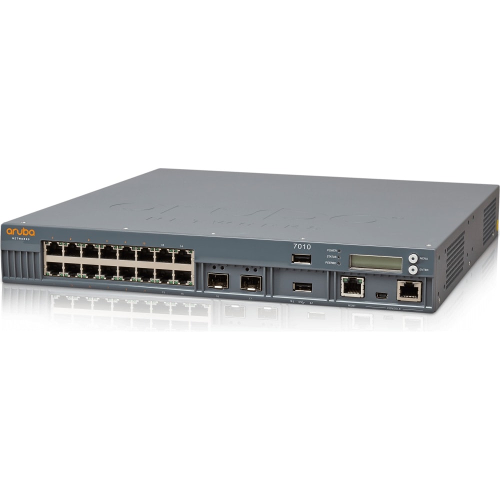 HPE 7010 Wireless LAN Controller - 16 x Network (RJ-45) - Gigabit Ethernet - PoE Ports - Rack-mountable MPN:JY850A