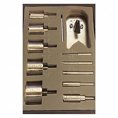 Glass Stone Tile Drill Set 10pc Diamond MPN:HHBLKIT