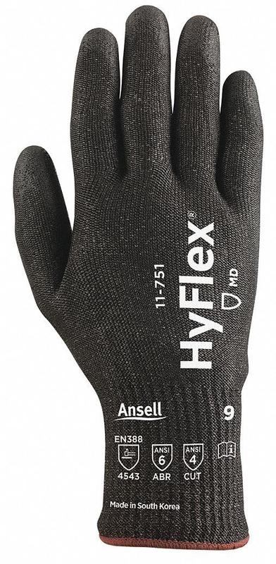 Cut Resistant Gloves Size 6 Black PR MPN:11-751 VEND