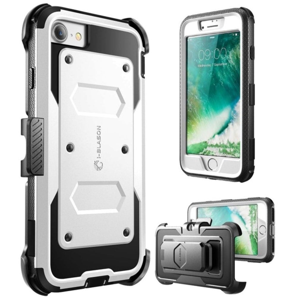 i-Blason Armorbox Carrying Case (Holster) Apple iPhone 8 Smartphone - White - Drop Resistant - Polycarbonate, Thermoplastic Polyurethane (TPU) Body (Min Order Qty 3) MPN:IPH8-ARMOBX-WH