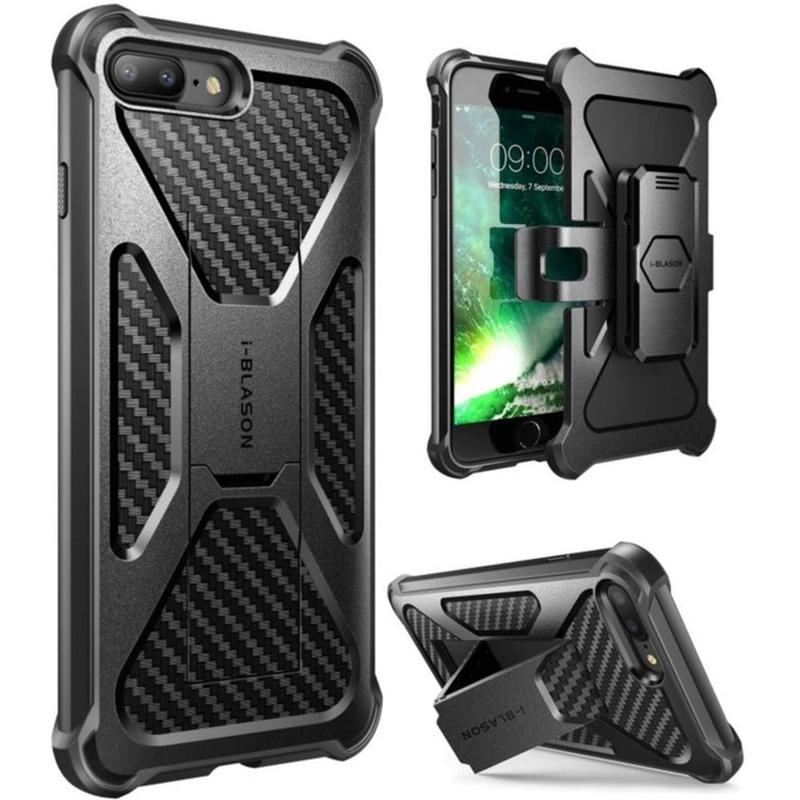 i-Blason Transformer Carrying Case (Holster) Apple iPhone 8 Smartphone - Black - Impact Resistant Exterior, Shock Absorbing Interior - Polycarbonate Body - Holster, Belt Clip (Min Order Qty 3) MPN:IPH8-TRANSF-BK