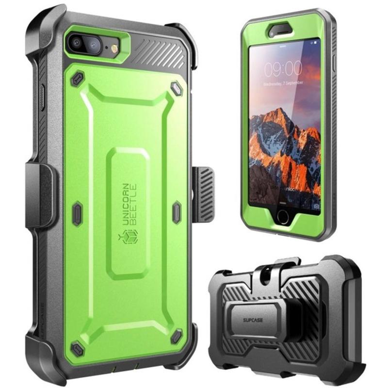 i-Blason Unicorn Beetle Pro Carrying Case (Holster) Apple iPhone 8 Plus Smartphone - Green - Shock Absorbing - Polycarbonate Body - Holster, Belt Clip (Min Order Qty 2) MPN:S-IPH8PUBPRGNGY